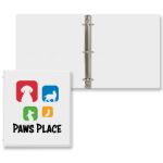 Full Custom 1.5" Round Ring Binder - White