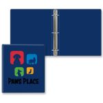 Full Custom 1.5" Round Ring Binder - Royal Blue