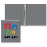 Full Custom 1.5" Round Ring Binder - Grey
