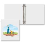 Full Custom 2" Round Ring Binders - White
