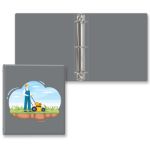 Full Custom 2" Round Ring Binders - Grey