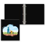 Full Custom 2" Round Ring Binders - Black