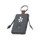 Custom Branded Velanova 5,000 mAh Power Bank with Apple & Samsung Watch Charging - Black 