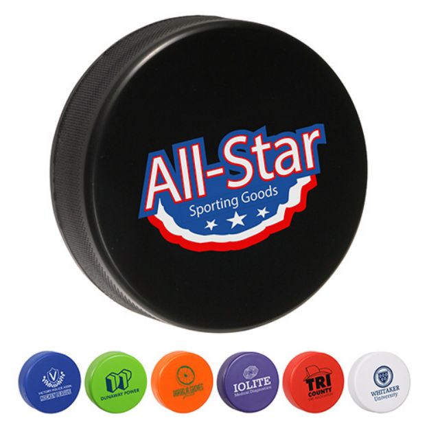 Hockey Puck Stress Reliever Custom Printed