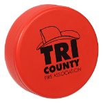 Hockey Puck Stress Reliever Custom Printed Red