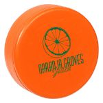 Hockey Puck Stress Reliever Custom Printed Orange