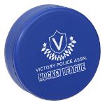 Hockey Puck Stress Reliever Custom Printed Royal Blue