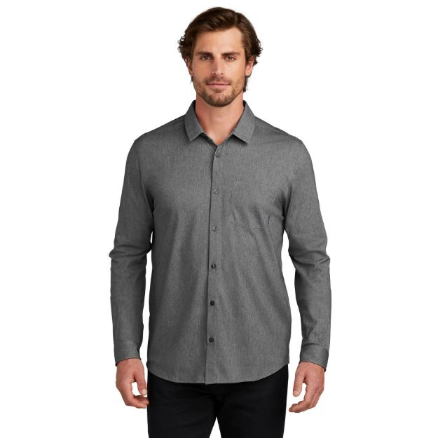 OGIO Extend Long Sleeve Button-Up OG161 BktpHthr