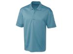 Custom Clique Spin Solution-dyed Performance Pique Mens Polo Dusty Blue