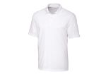Custom Clique Spin Solution-dyed Performance Pique Mens Polo White