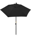 7 Foot Steel Vented Market Umbrella in Black