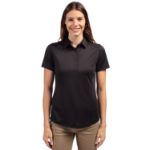 Cutter & Buck Prospect Recycled Featherlight Stretch Womens Polo Black