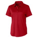 Cutter & Buck Prospect Recycled Featherlight Stretch Womens Polo Red