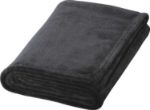 Plush Blanket with Custom Embroidery, Black