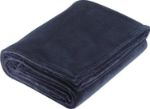Plush Blanket with Custom Embroidery, Navy Blue