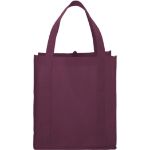 Custom Burgundy Poly Pro Grocery Tote Bag by Adco Marketing